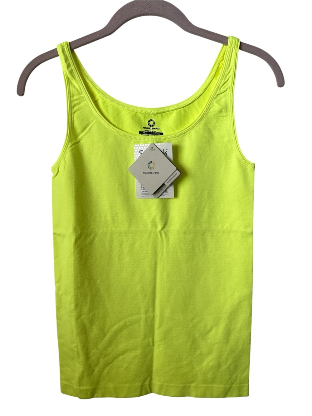 Nikibiki Seamless Outdoor Athletic Wear Tank Top Neon Green Top M/L
